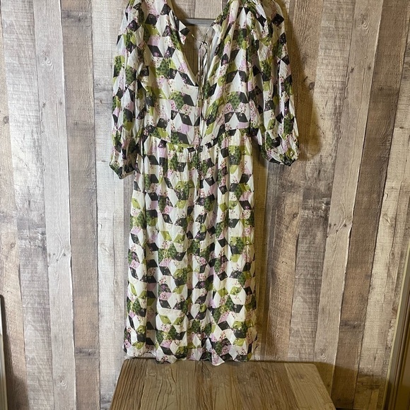 J Crew Lurex chiffon midi dress - Picture 8 of 10